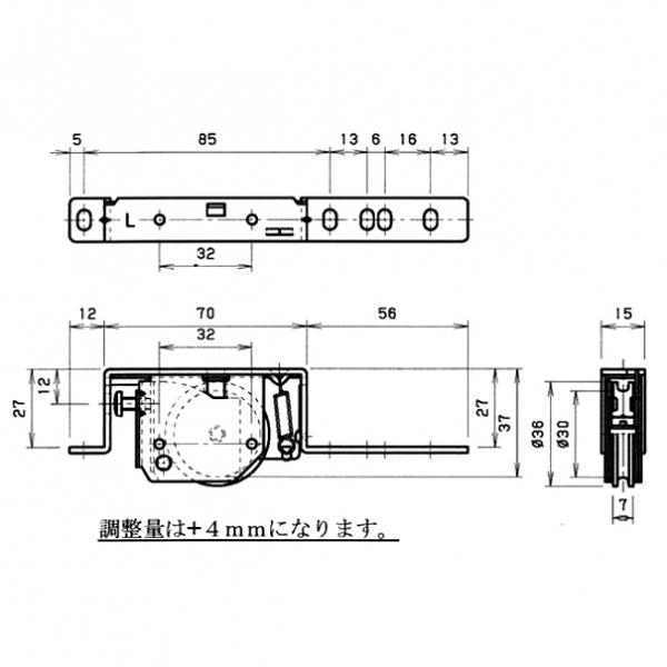 中西金属工業 NKC-UD-1 | サッシ | 戸車 | サッシ部品の販売や通販専門店のサッシコンビニのサッシ の商品紹介｜YKKや三協立山など各メーカー商品のこともご相談ください。