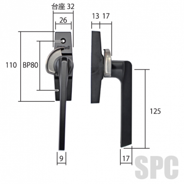 不二ビル CB1920Z | クレセント・ハンドル・補助錠 | クレセント | 不