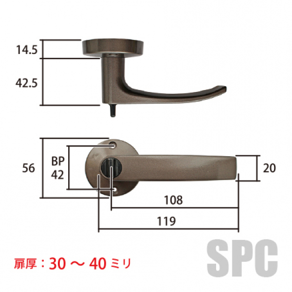 GIA 078-32A型表示錠 レバーハンドル | ドア錠・ハンドル・取っ手