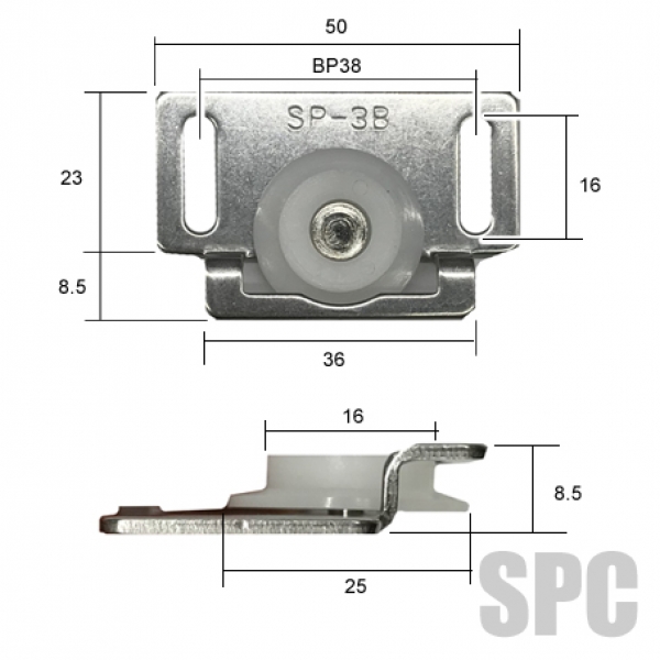 網戸戸車 SP-3B BP:38mm | 網戸 | 戸車 | その他・各社共通 |  サッシ部品の販売や通販専門店のサッシコンビニのサッシの商品紹介｜YKKや三協立山など各メーカー商品のこともご相談ください。