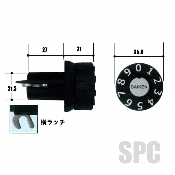 065-53　ポスト錠　　　ダイケン　ヨコラッチ