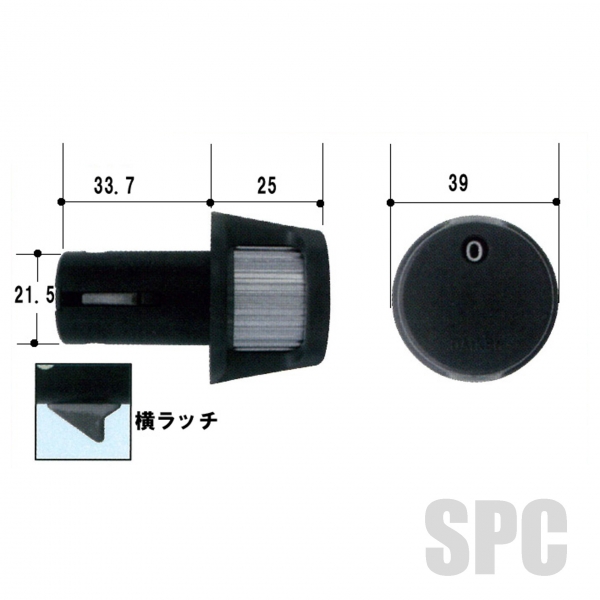 065-55ポスト錠-ダイケン　　ヨコラッチ