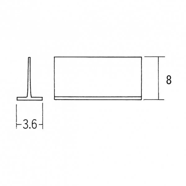 防虫ゴム　切り売り　　　ベース巾3.6mm×8mm