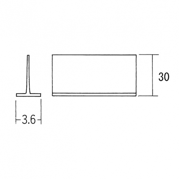 防虫ゴム　　　　　　　　ベース巾3.6mm×30mm