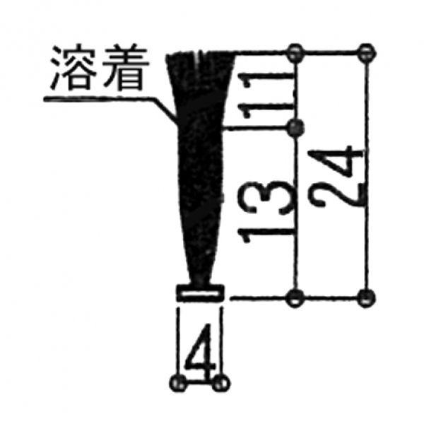 網戸モヘア　切り売り　　ベース巾4mm×24ミリ