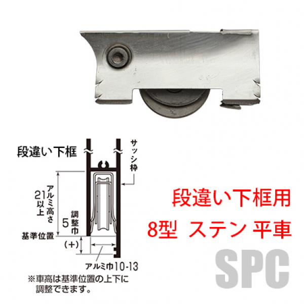 戸車-88-151平　ステン車