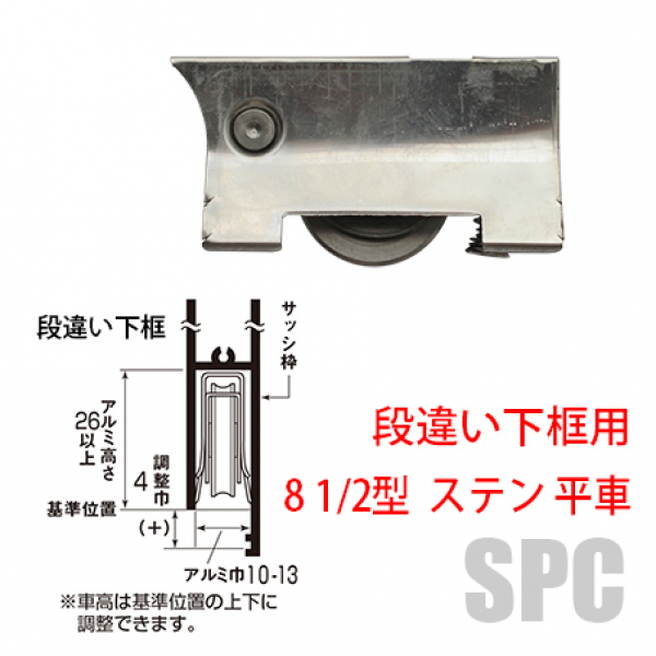 戸車-88-152平　ステン車