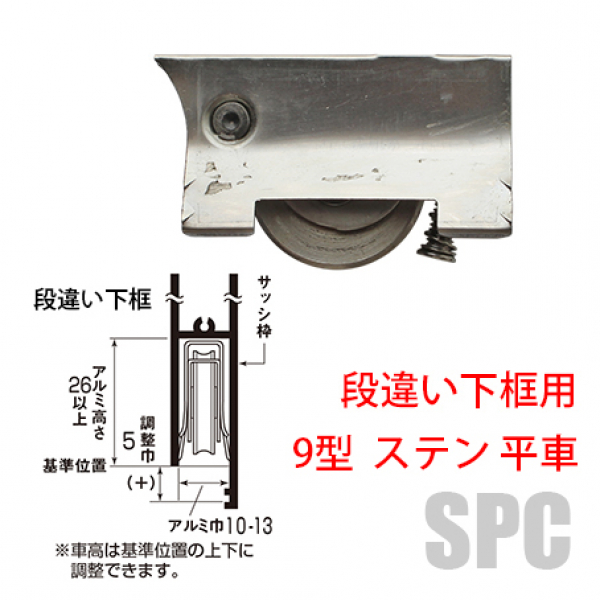 戸車-88-153平　ステン車