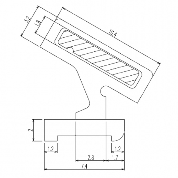 玄関戸当たりゴム-YKK-K26961　L=2500mm